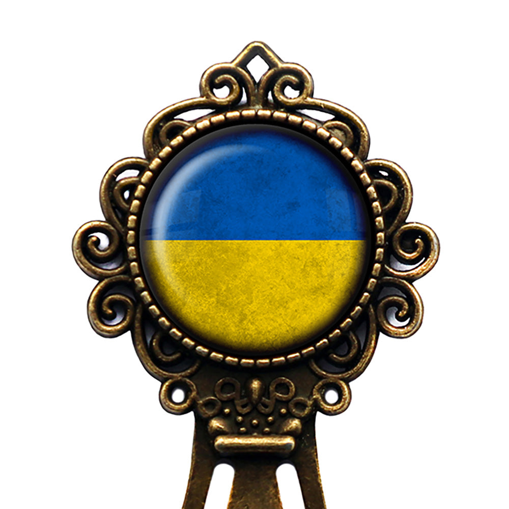 Ukraine Ukranian Flag Bronze Bookmark