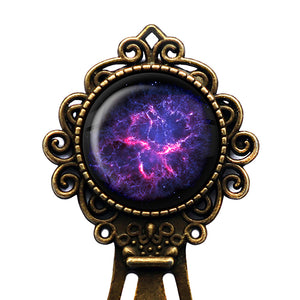 NASA Photograph Nebula Rays of Pink Bronze Bookmark