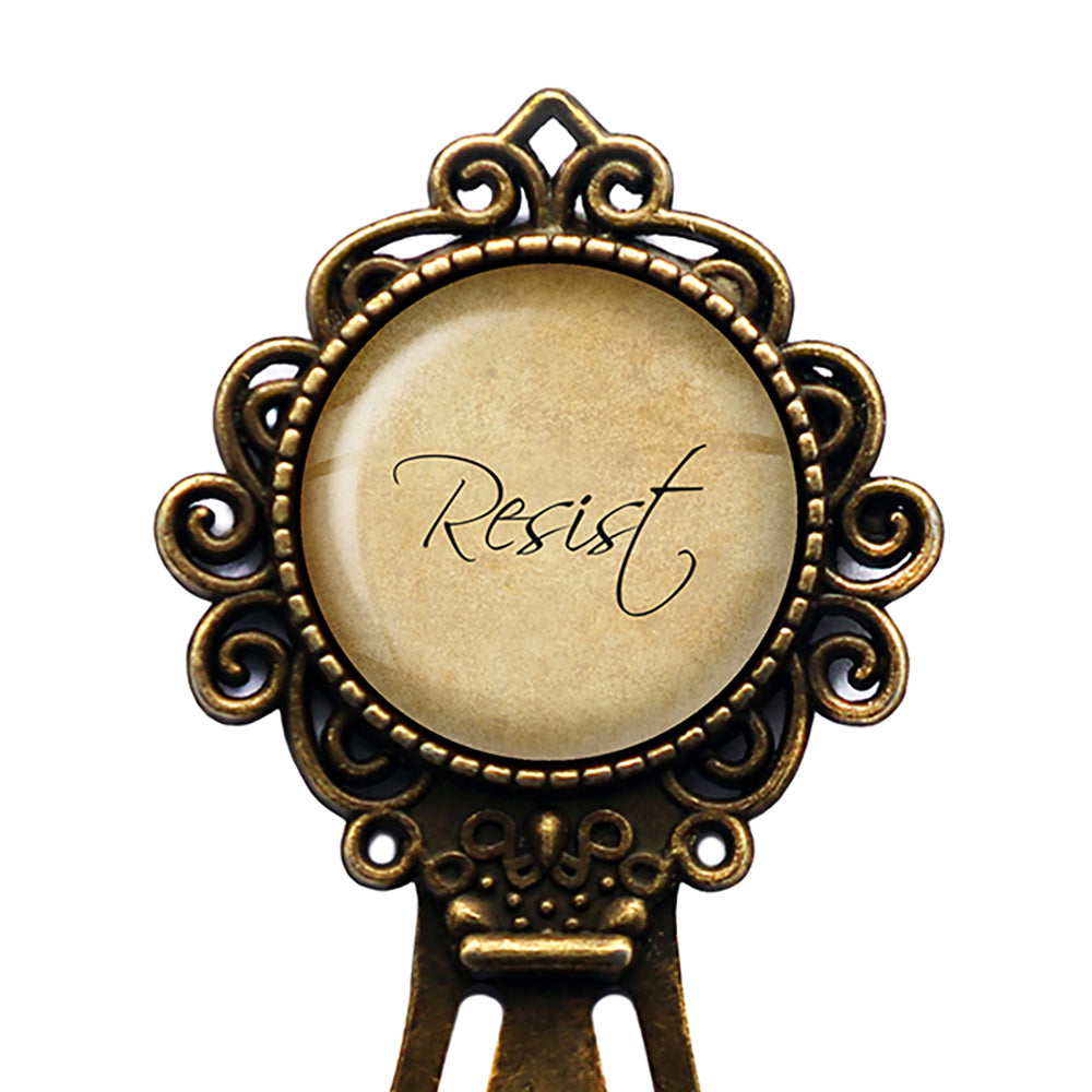 Resist Bronze Bookmark