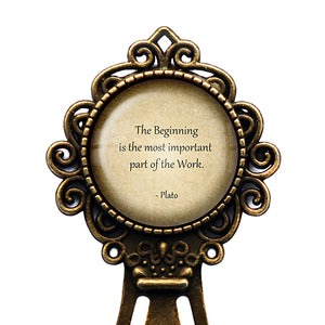 Plato Most Important Part of the Work Bronze Bookmark