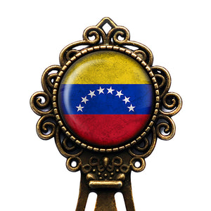 Venezuela Venezuelan Flag Bronze Bookmark