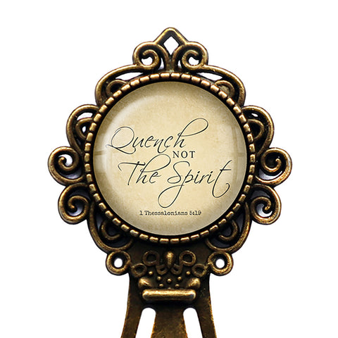 Thessalonians 5:19 Quench not the Spirit King James Version KJV Bible Bronze Bookmark