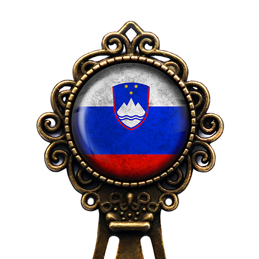 Slovenia Slovenian Flag Bronze Bookmark
