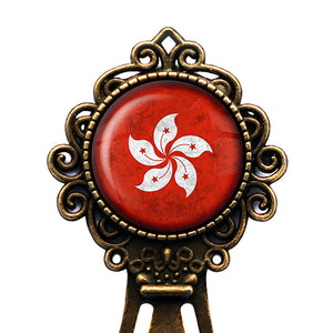 Hong Kong 香港 Flag Bronze Bookmark