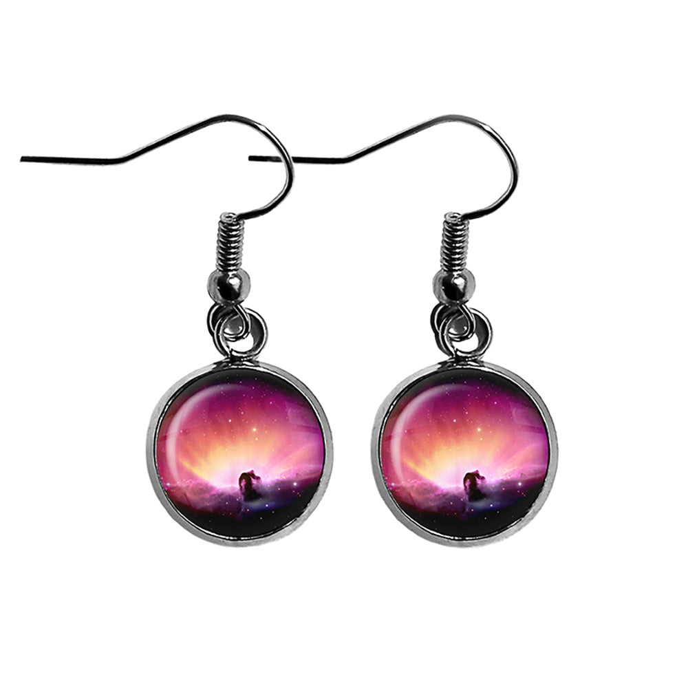 NASA Photograph Pink Nebula Surgical Steel Earrings