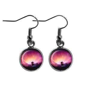 NASA Photograph Pink Nebula Surgical Steel Earrings