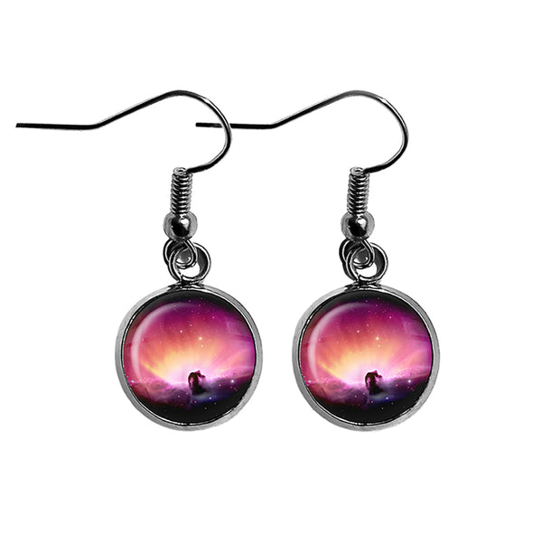 NASA Photograph Pink Nebula Surgical Steel Earrings