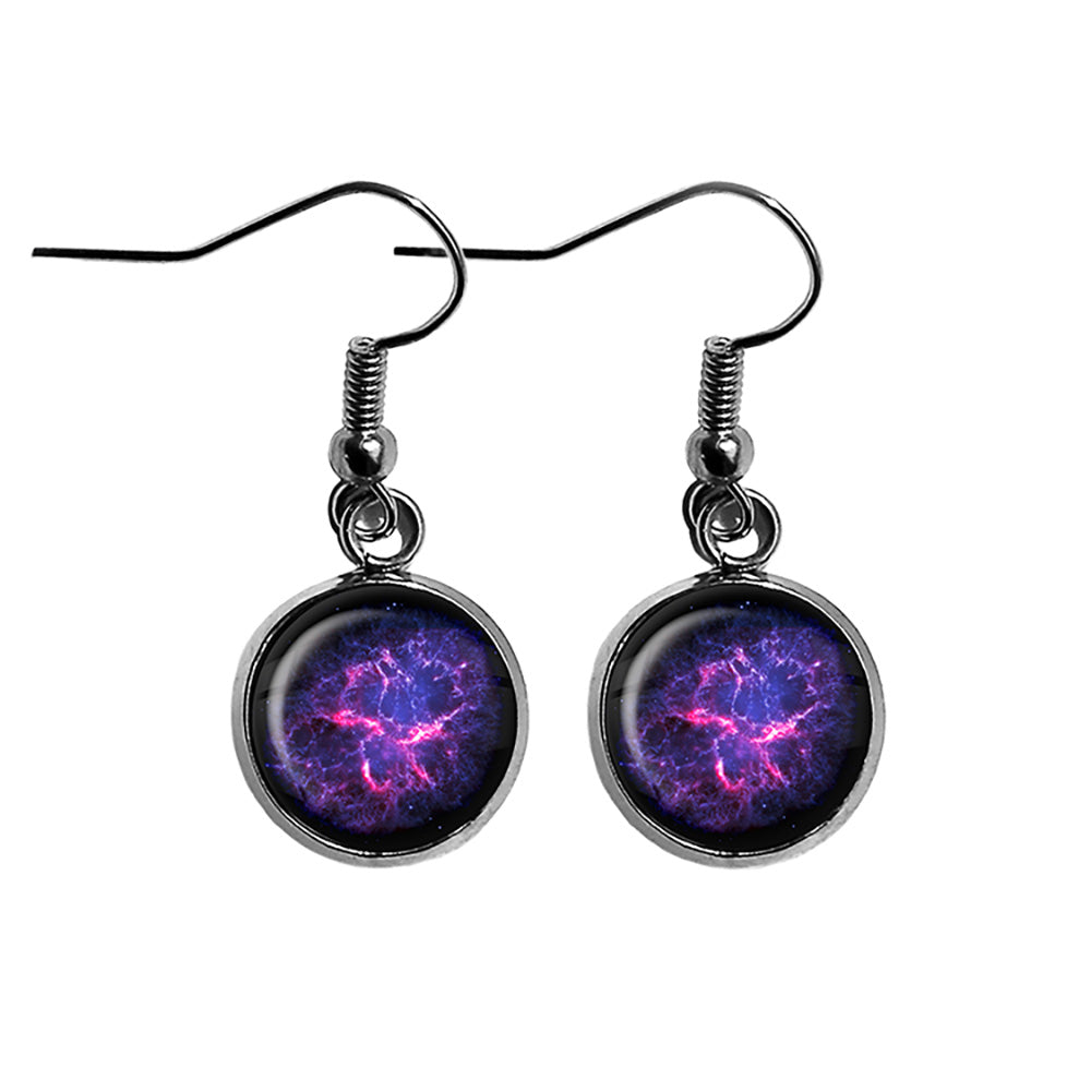NASA Photograph Nebula Color Burst Surgical Steel Earrings