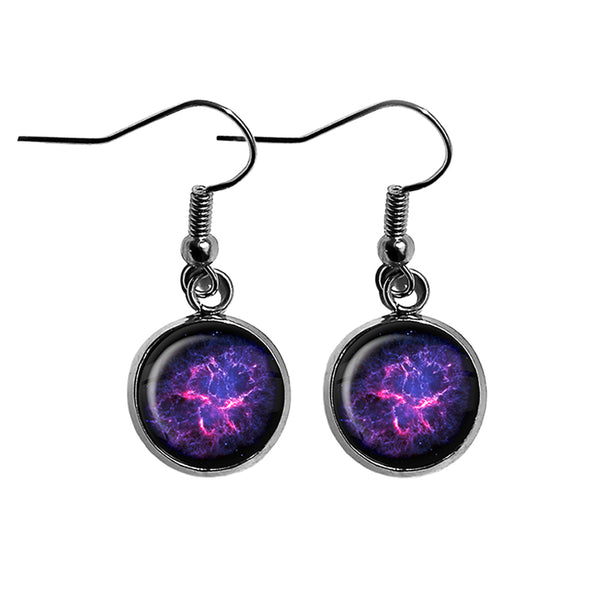 NASA Photograph Nebula Color Burst Surgical Steel Earrings