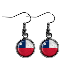 Chile Chilean Flag Surgical Steel Earrings