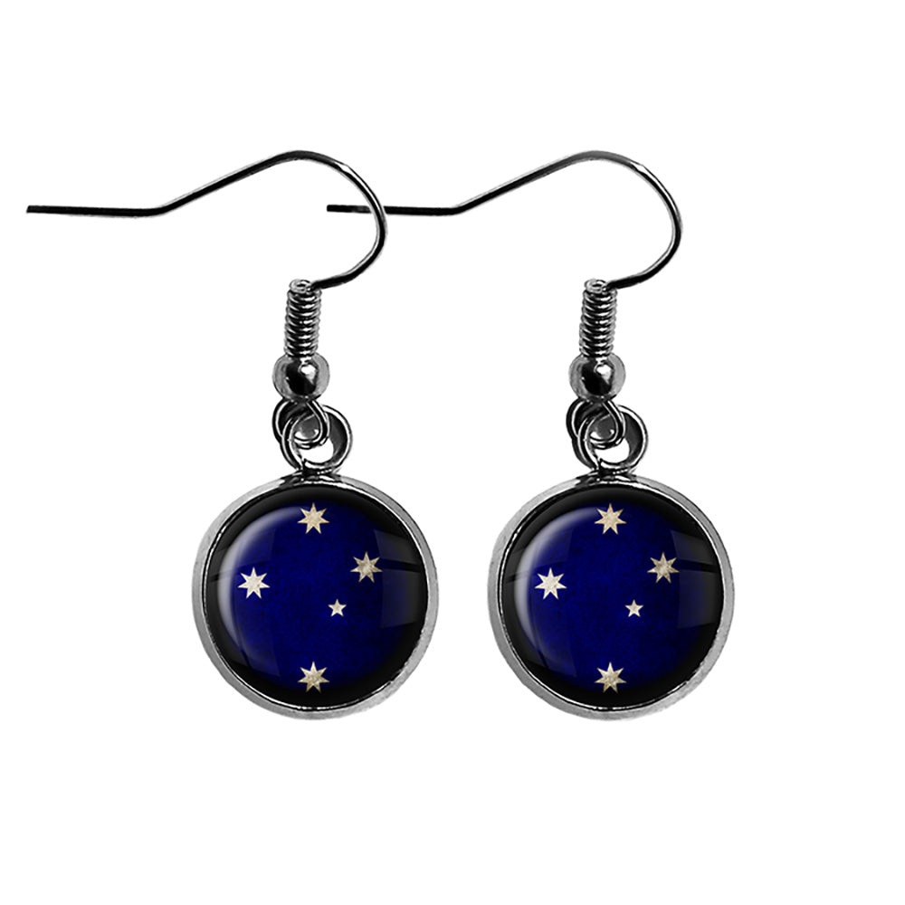Australia Australian Southern Cross Flag Surgical Steel Earrings