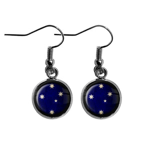 Australia Australian Southern Cross Flag Surgical Steel Earrings