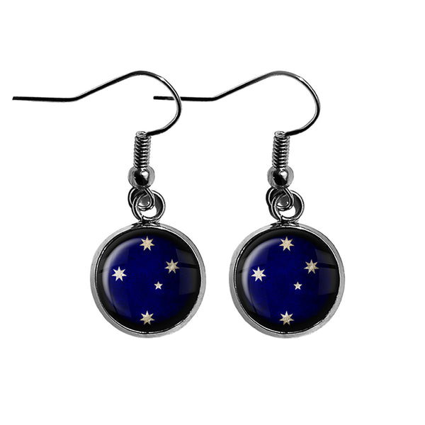 Australia Australian Southern Cross Flag Surgical Steel Earrings