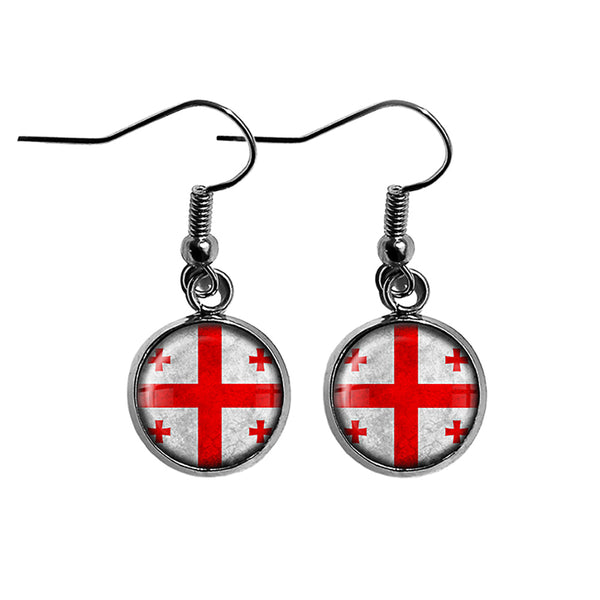 Georgia Georgian Flag Surgical Steel Earrings