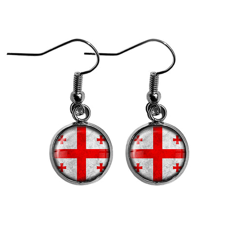 Georgia Georgian Flag Surgical Steel Earrings