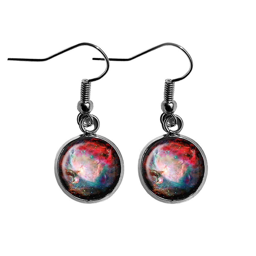 NASA Photograph Orion Nebula Surgical Steel Earrings