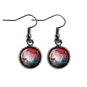 NASA Photograph Orion Nebula Surgical Steel Earrings