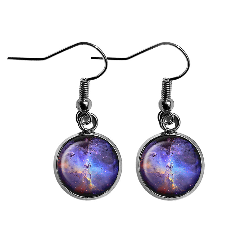NASA Photograph Nebular Swirls Surgical Steel Earrings