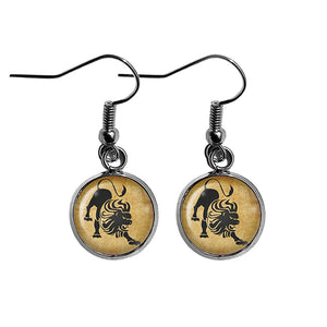 Zodiac Symbol Astrology Leo Surgical Steel Earrings