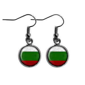 Bulgaria Bulgarian Flag Surgical Steel Earrings