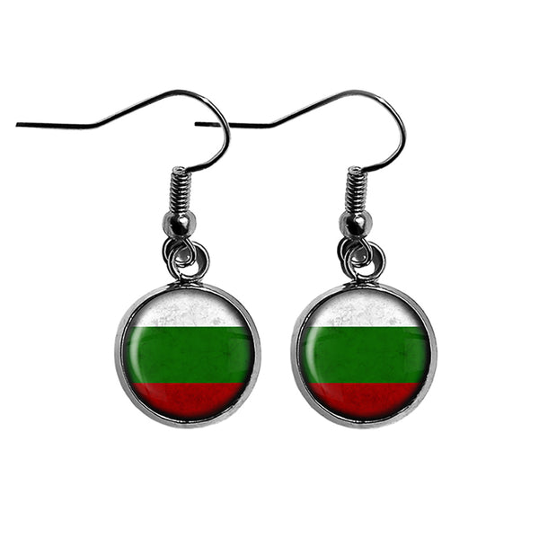 Bulgaria Bulgarian Flag Surgical Steel Earrings