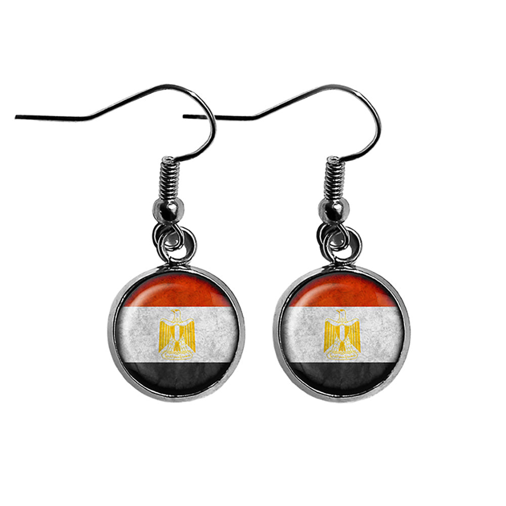 Egypt Egyptian Flag Surgical Steel Earrings