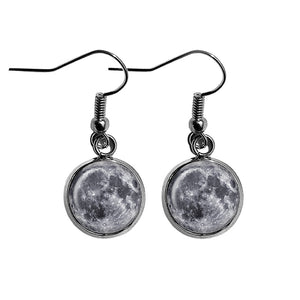 NASA Photograph The Moon Surgical Steel Earrings