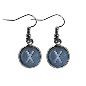 Viking Runes Elder Futhark G Gebo Gift Surgical Steel Earrings