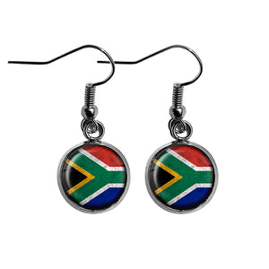 South Africa South African Flag Surgical Steel Earrings