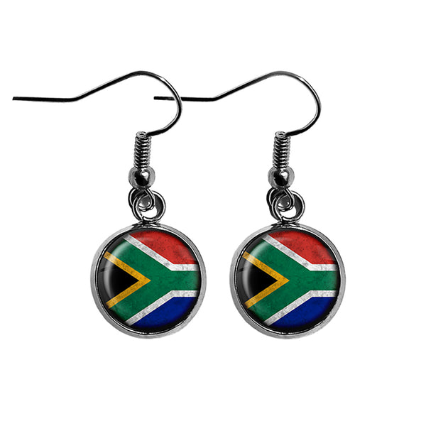 South Africa South African Flag Surgical Steel Earrings
