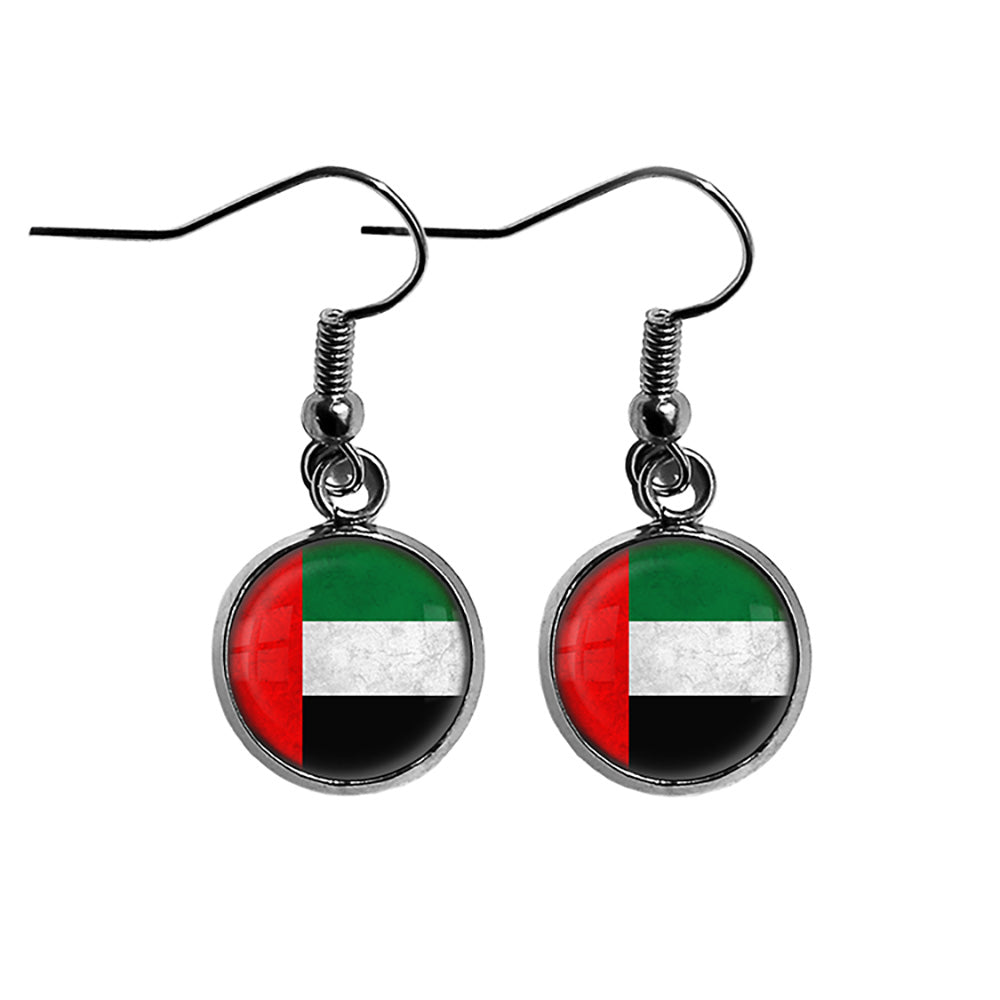 United Arab Emirates Emirati Flag Surgical Steel Earrings