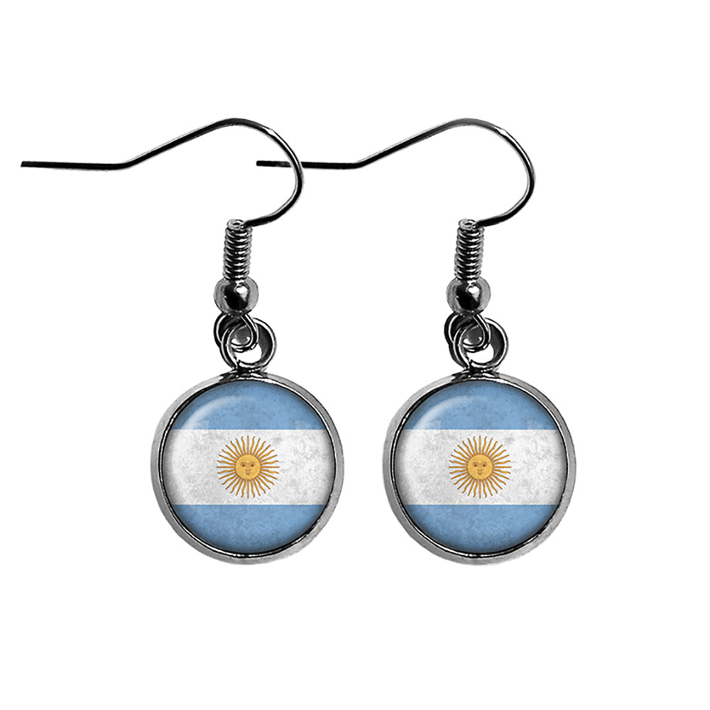 Argentina Argentinian Flag Surgical Steel Earrings