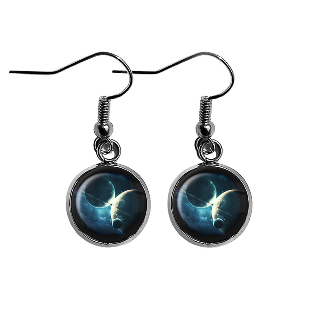 NASA Photograph Twin Planets Surgical Steel Earrings