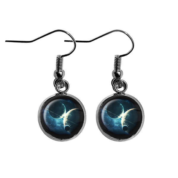 NASA Photograph Twin Planets Surgical Steel Earrings