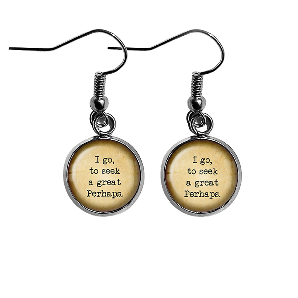 Francois Rabelais I go to Seek a Great Perhaps Surgical Steel Earrings