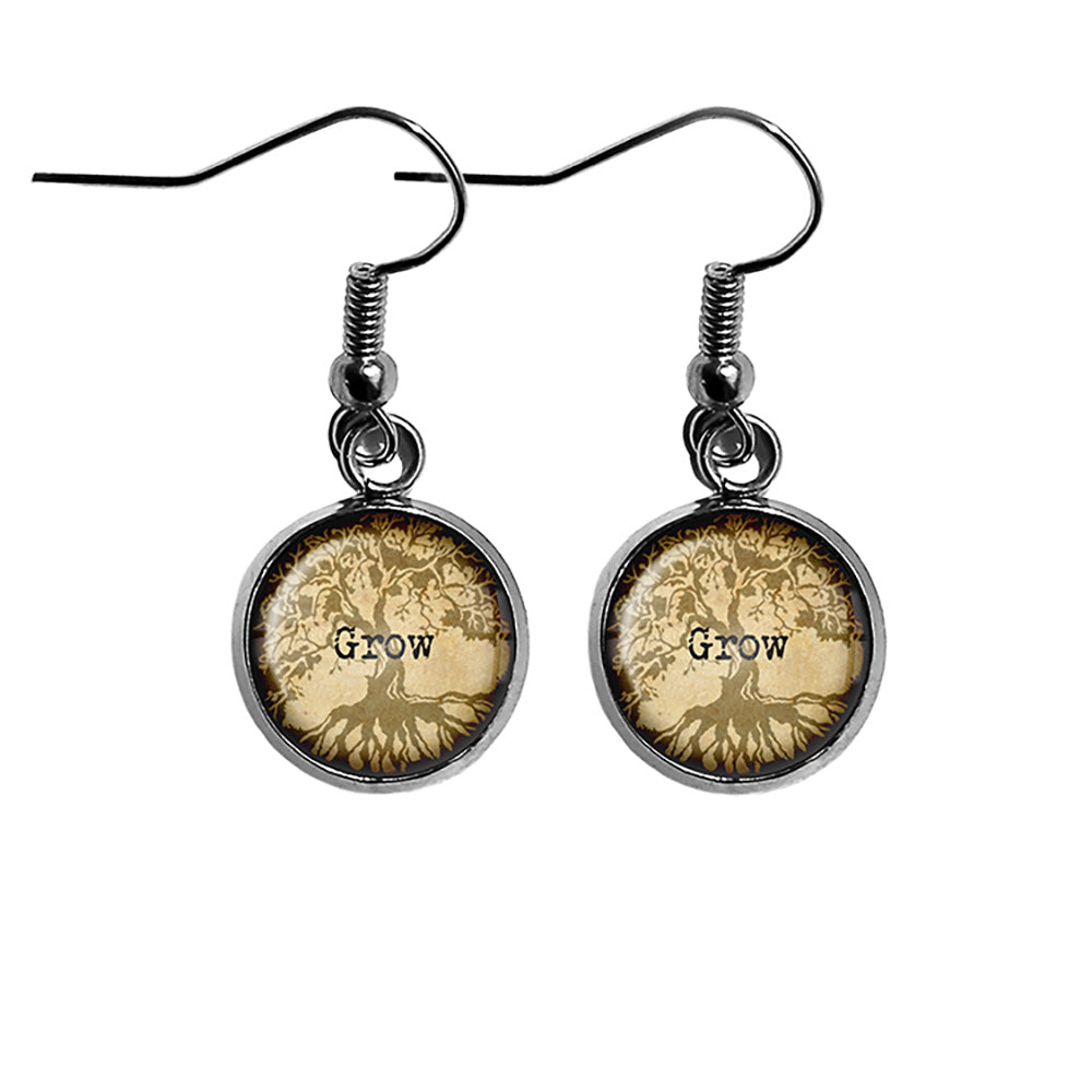 Tree of Life Grow Surgical Steel Earrings