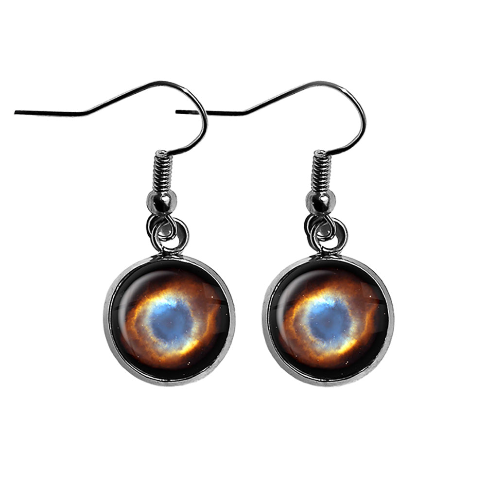 NASA Photograph Helix Nebula The Eye of God Surgical Steel Earrings