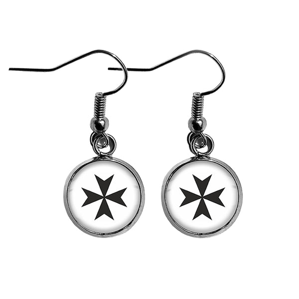 Cross of the Teutonic Knights Teutones Surgical Steel Earrings