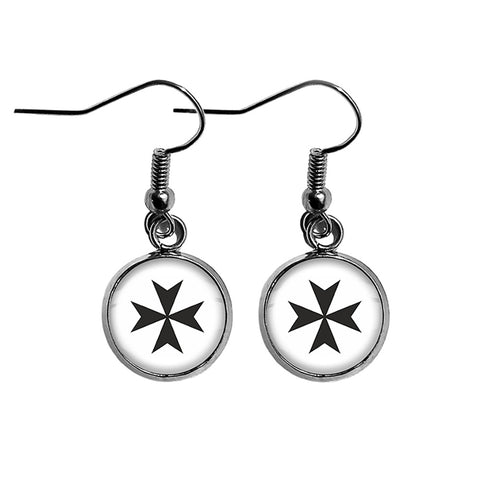 Cross of the Teutonic Knights Teutones Surgical Steel Earrings