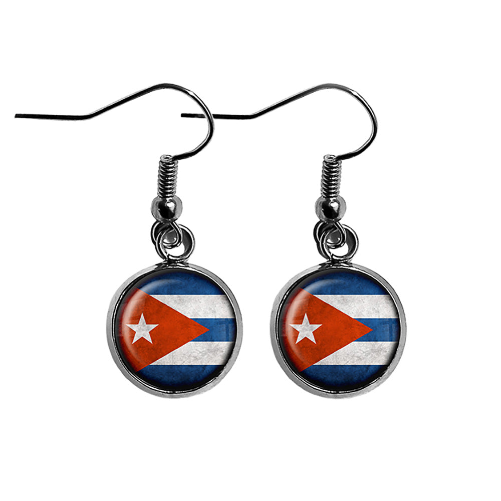 Cuba Cuban Flag Surgical Steel Earrings