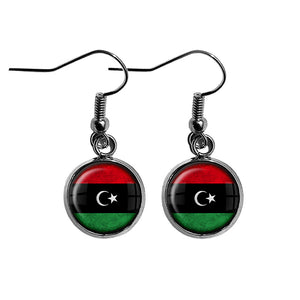 Libya Libyan Flag Surgical Steel Earrings