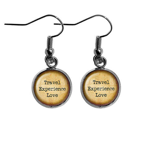 Travel Experience Love Surgical Steel Earrings