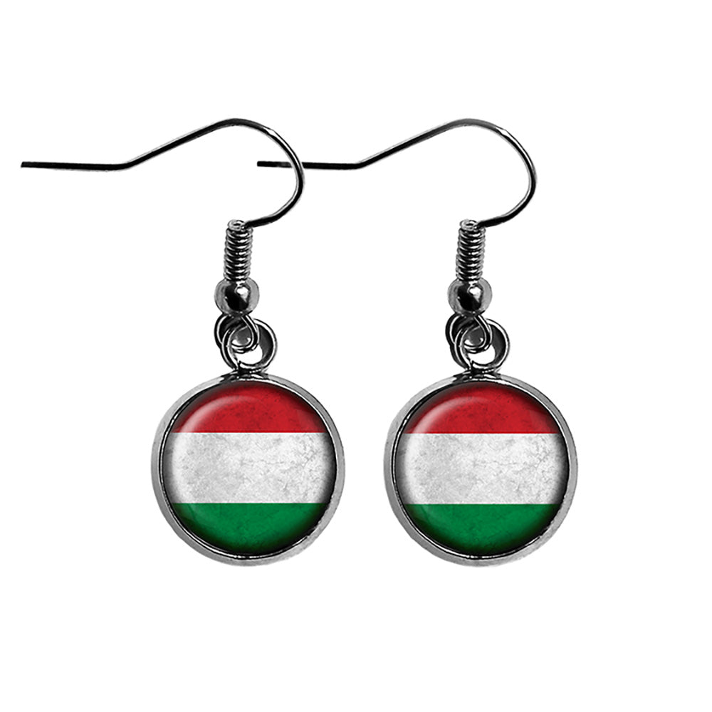Hungary Hungarian Flag Surgical Steel Earrings