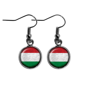 Hungary Hungarian Flag Surgical Steel Earrings