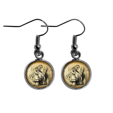 Alice in Wonderland Behind the Curtain Surgical Steel Earrings