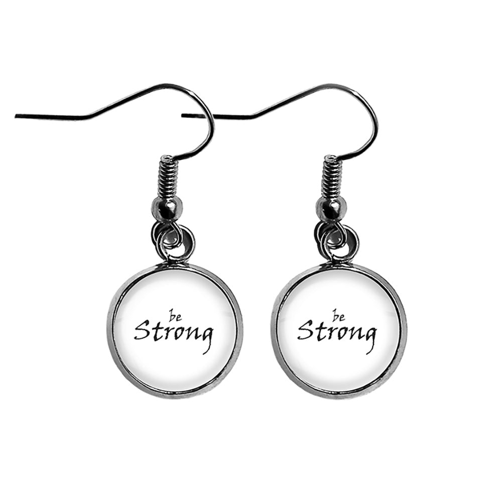 Be Strong Surgical Steel Earrings
