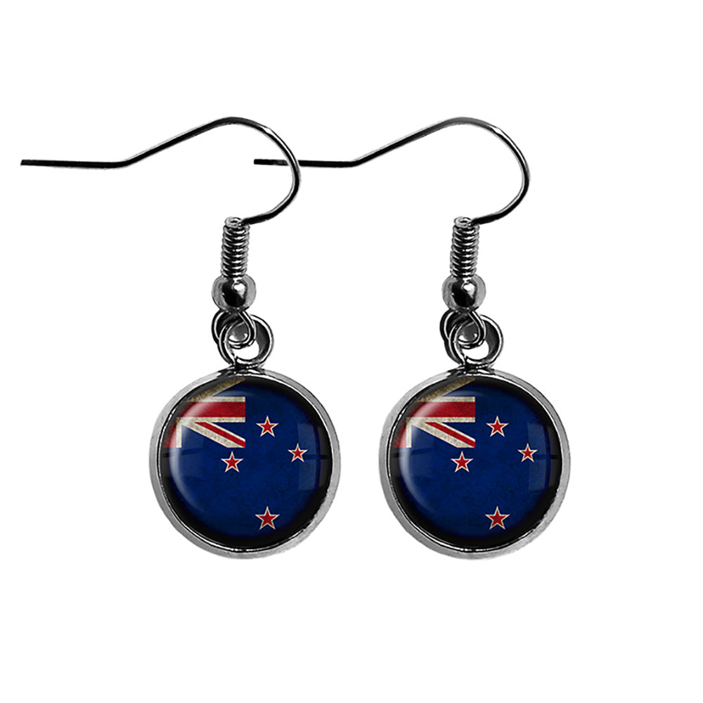 New Zealand Flag Surgical Steel Earrings