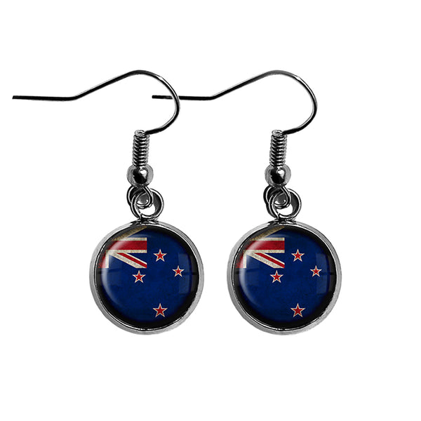 New Zealand Flag Surgical Steel Earrings