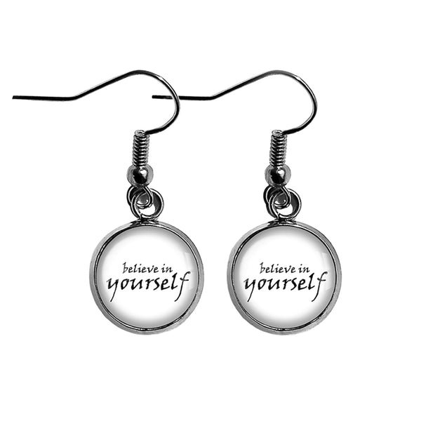 Believe in Yourself Surgical Steel Earrings