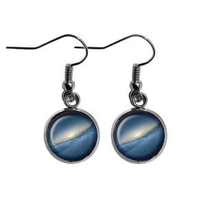 NASA Photograph Blue Galaxy Surgical Steel Earrings